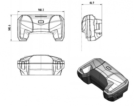 Кофр для квадроцикла задний GKA 8030