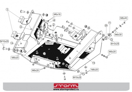 Вынос радиатора для Stels Leopard (Storm)