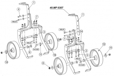 Подкаты для снегохода (усиленные) Storm