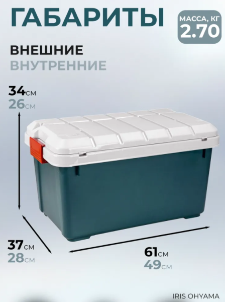 Экспедиционный ящик RV BOX 600 c двойной разделенной крышкой