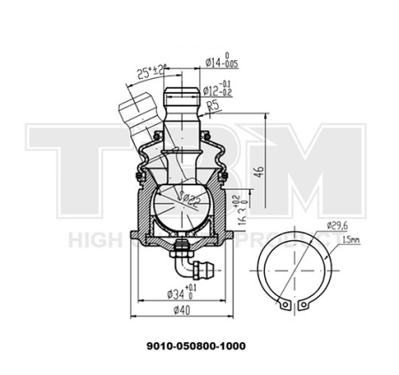 Опора шаровая нижняя для квадроцикла ЦФ (TBM 9010-050800-1000)